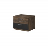 Helvetia SIGMA - Éjjeliszekrény (Flagstaff tölgy/fekete/ezüst)