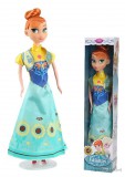 Henan Longning Trading Co. Ltd. Frozen Jégvarázs - Anna jellegű baba virágos ruhában 28 cm
