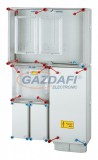 HENSEL HB33K0F-U 1 és 3 fázisú két mérőhelyes fogyasztásmérő szekrény mindennapszaki (80 A) és vezérelt H-tarifa (63 A) méréshez, IP65, 600x1130x270mm