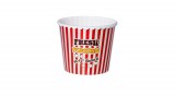 Herevin Műanyag  óriás pattogatott kukorica és csipsz tartó, piros csíkos