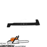 Herkules D0225 fűnyíró kés, L 522 mm, Ø szélső furatok 7,14 mm, vastagság 5 mm