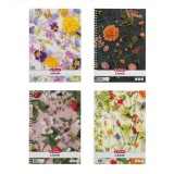 Herlitz Flower II A4 70 lap kockás spirálfüzet