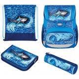 HERLITZ HerIitz Loop Plus Blue Shark 4 részes iskolatáska (50043095)