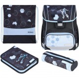 Herlitz Loop Plus Cyber Soccer Iskola táska szett - Kék mintás (50049325)