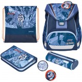 Herlitz UltraLight Plus TechMech Iskola táska szett - Kék mintás (50048977)