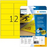 Herma 8029 Jel címkék 99.1 x 42.3 mm Poliészter fólia Sárga 300 db Különösen erősen tapadó Lézernyomtató, Színes lézernyomtatás, Másoló, Színes (8029)