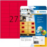 HERMA Etiketten A4 neon-rot 63,5x29,6 mm Papier matt 540 St. (5045) (5045)