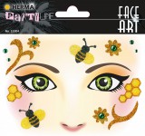 Herma Face Art No. 15304 öntapadó arc matrica - "Honey Bee" motívumokkal - kiszerelés: 1 ív / csomag (Herma Face Art 15304)
