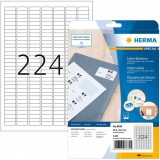 HERMA Inkjet-Etiketten A4 weiß 25,4x8,5 mm Papier 5600 St. (8830) (8830)
