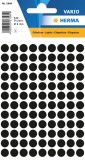 Herma No. 1849 fekete színű, 8 mm átmérőjű öntapadó jelölő címke (jelölő pötty, jelölő pont) - 540 címke / csomag - 5 ív / csomag (Herma 1849)