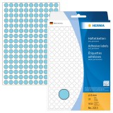 Herma No. 2213 kék színű, 8 mm átmérőjű öntapadó jelölő címke (jelölő pötty, jelölő pont) - 5632 címke / csomag - 32 ív / csomag (Herma 2213)