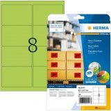 Herma Öntapadó címkék 5147, A4 papír matt élénk zöld, 160 db (5147)
