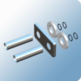 Herz Csőtakaró Design Króm kétcsöves