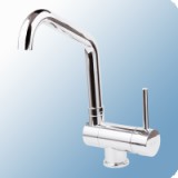 Herz Fresh egykaros álló mosogató csaptelep forgatható szögletes kifolyócsővel lehajtható ablak elé