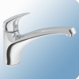 Herz Prestige Eco egykaros álló mosogató csaptelep fix kifolyócsővel, sarokszeleppel