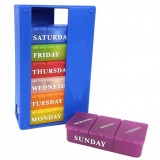 Heti gyógyszeradagoló oszlopos HUMAGOR kék 7x3 rekesszel