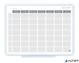 . Heti tervezőtábla, mágneses, 45x60 cm