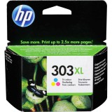 HEWLETT PACKARD HP 303XL High Yield Tri-color 1 db Cián, Magenta, Sárga, Eredeti, Tintapatron