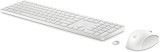 HEWLETT PACKARD HP 650 Wireless Keyboard and Mouse Combo billentyűzet Egér mellékelve Otthoni Vezeték nélküli RF QWERTY Fehér