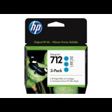 Hewlett-Packard HP 712 - 3-pack - cyan - original - DesignJet - ink cartridge (3ED77A)