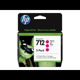 Hewlett-Packard HP 712 - 3-pack - magenta - original - DesignJet - ink cartridge (3ED78A)