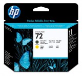 HEWLETT PACKARD HP 72 DesignJet matt fekete, sárga eredeti tintapatron