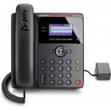 HEWLETT PACKARD Poly Edge B10 IP Phone with Power Supply PRC IP telefon Fekete 2 sorok LCD