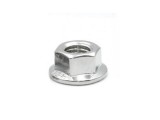 Hexagonal nut with stainless steel collar M8, toothed