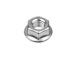 Hexagonal nut with stainless steel M10 collar, toothed