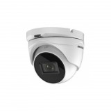 Hikvision DS-2CE79H0T-IT3ZF(2.7-13.5mm)C analóg 5 MP turret biztonsági kamera, 2.7 - 13.5 mm varifokális objektív, 4x motoros zoom, IR led, IP67, fém ház, kültéri