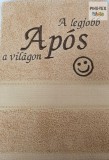 Hímzett feliratos törölköző (A legjobb após a világon)