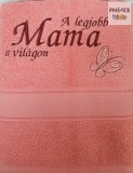 Hímzett feliratos törölköző (A legjobb mama a világon)