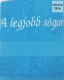 Hímzett feliratos törölköző (A legjobb sógor)