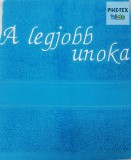 Hímzett feliratos törölköző (A legjobb unoka)