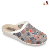 HirschBio szürke színes női gyapjú szobapapucs mamusz 40