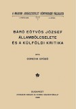 Históriaantik Könyvesház Concha Győző: Báró Eötvös József állambölcselete és a külföldi kritika - könyv