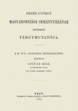Históriaantik Könyvesház Czinár Mór: Fejér György magyarországi okmánytárának betürendű tárgymutatója - könyv
