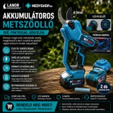 Hitman HT-BSCS-7174 Max akkumulátoros metszőolló 88V 4,0 mm vágási kapacitással LCD kijelzővel (HT-BSCS-7174Max)