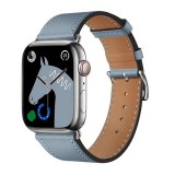 Hoco Apple Watch Series 9 41mm wa17 pótszíj (egyedi méret, szilikon, bőr hatású, állítható) szürke