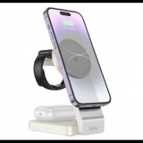 HOCO CQ3 3az1-ben asztali töltő (15W, wireless, gyorstöltő, MagSafe, Apple Watch töltő) fehér (CQ3_W) (CQ3_W)