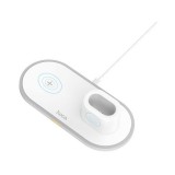 HOCO CW21 Wisdom 3in1 Wireless gyorstöltőállomás (Telefon/ Fülhallgató/ Watch) Fehér