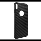 HOCO DELICATE SHADOW szilikon telefonvédő (karbon minta, logó kivágás) FEKETE [Apple iPhone XS Max 6.5] (5996457822317)