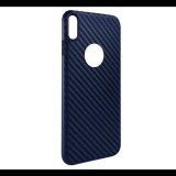 HOCO DELICATE SHADOW szilikon telefonvédő (karbon minta, logó kivágás) SÖTÉTKÉK [Apple iPhone XS Max 6.5] (5996457822324)