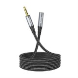 HOCO kábel 3,5 mm -es audio hosszabbító kábel hím vagy anya 1m fekete