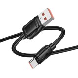 HOCO kábel USB-A és C típus 100W X115 1 m fekete