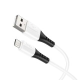 HOCO kábel USB Micro 2,4A szilikon X82 fehér