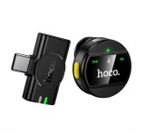 HOCO L21 bluetooth mikrofon (Type-C, LAVALIER csíptethető, zajszűrő) FEKETE