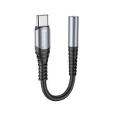 Hoco LS33 USB-C - 3.5 mm jack audió adapter DAC chippel, HiFi audio átalakító, szürke