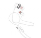 HOCO M107 fülhallgató SZTEREO (3.5mm jack, mikrofon, felvevő gomb) FEHÉRM107_WHITE