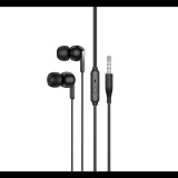 Hoco M124 fülhallgató SZTEREO (3.5mm jack, mikrofon, felvevő gomb) FEKETE (M124 BLACK) (M124 BLACK)